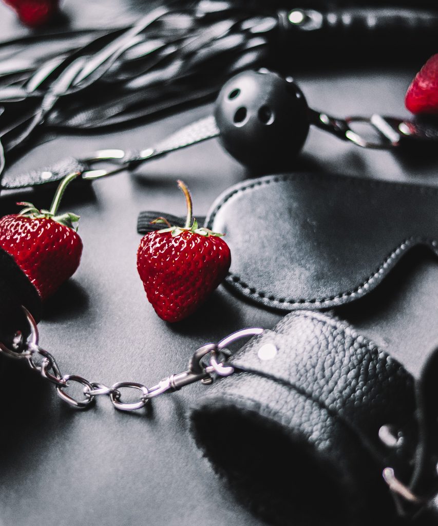 BDSM lifestyle gear with strawberries