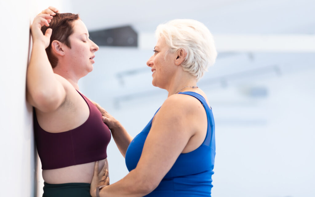 Danielle Harel demonstrating the Somatica Method on a student