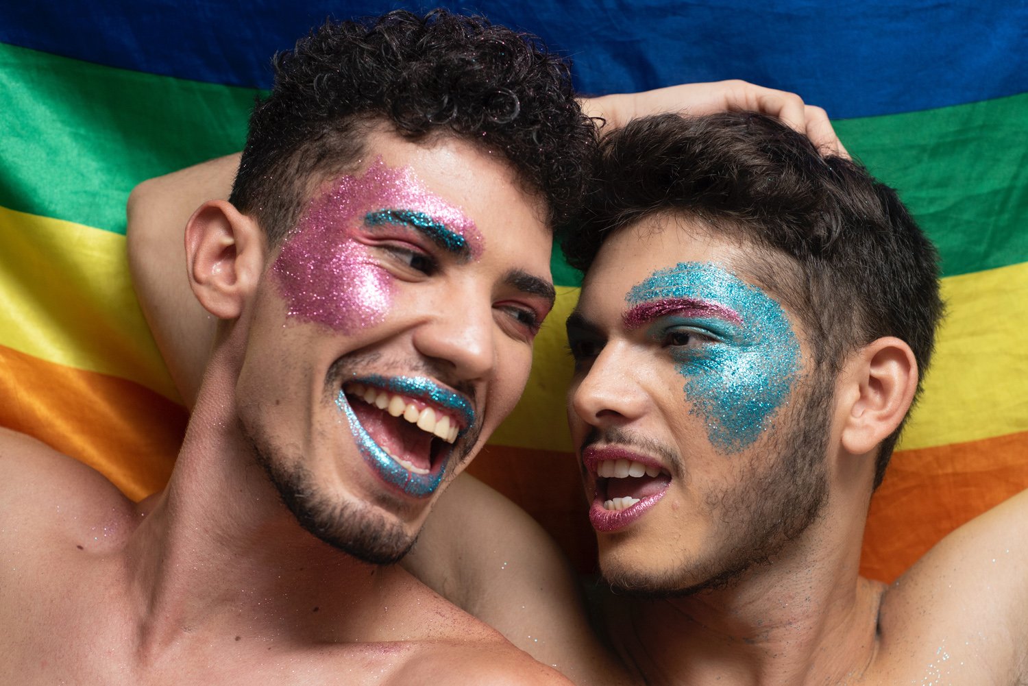 two gay men celebrating