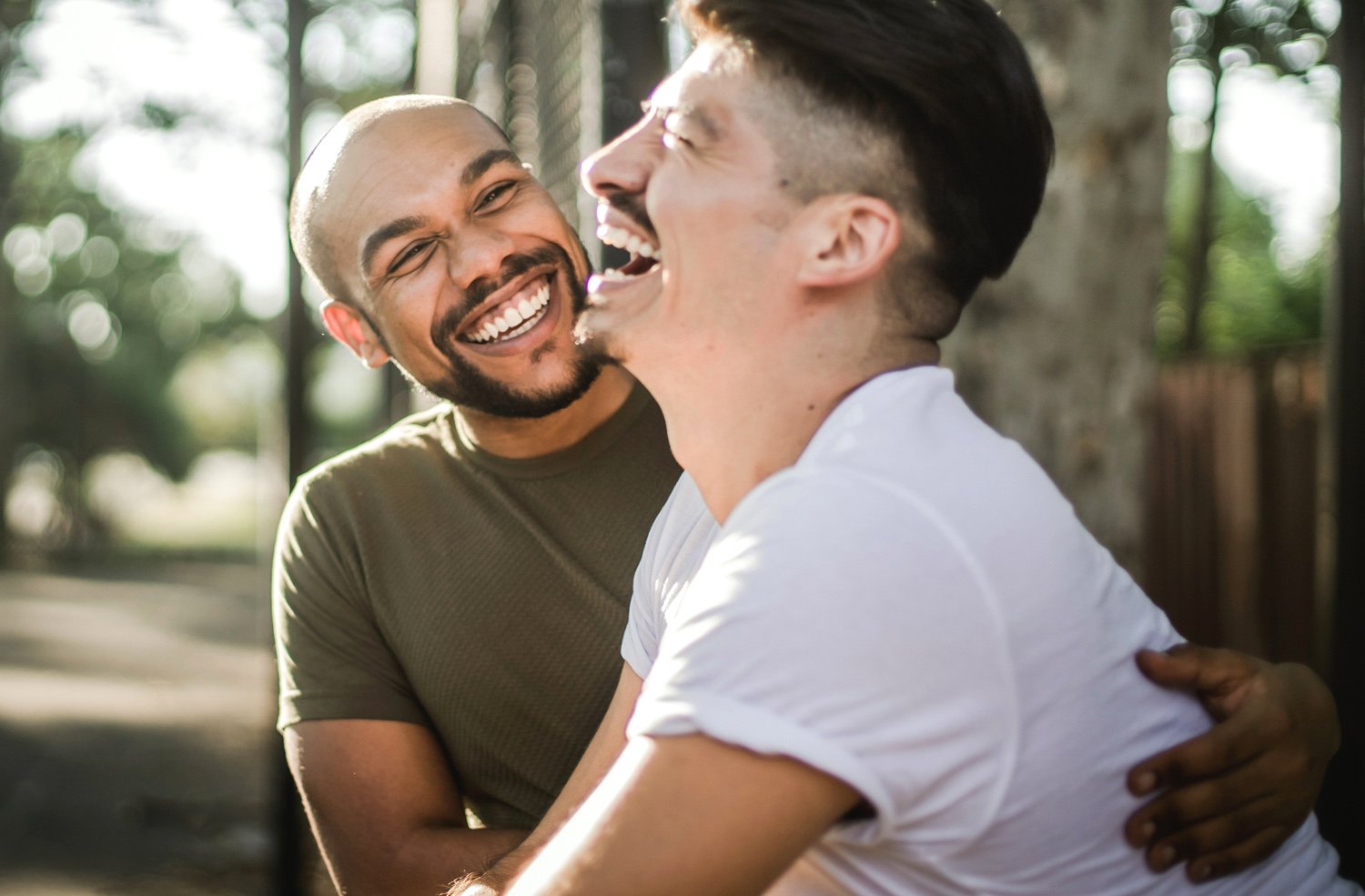 Happy same sex couple