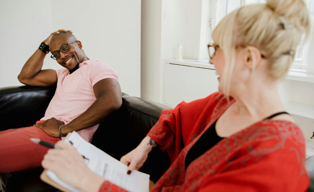 Sex coach with client