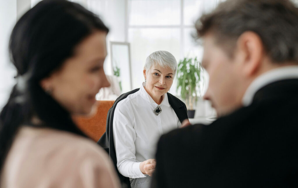 Sexologist in session after completing her sexology degree program