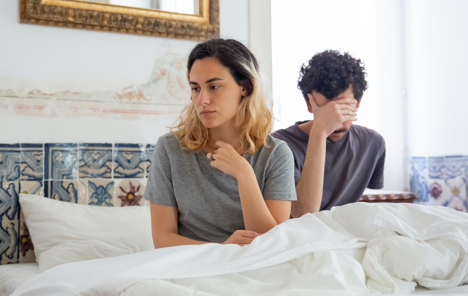 Couple having sexual problems in their relationship