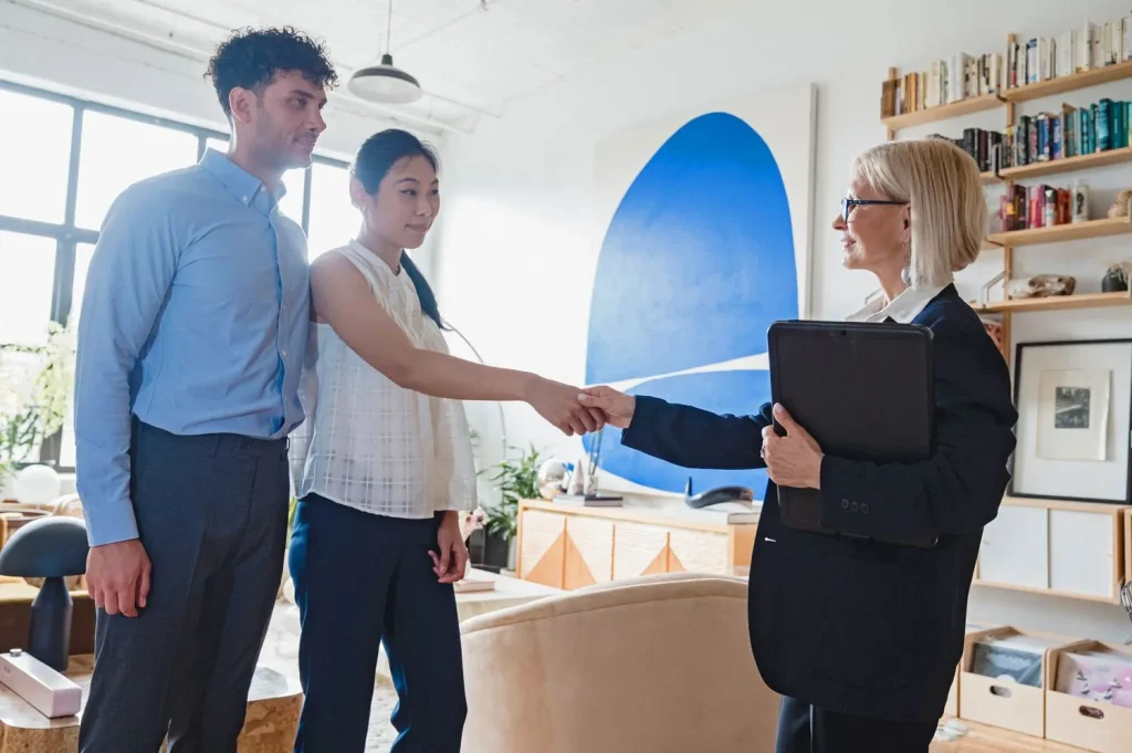 Therapist meeting a couple client for the first time